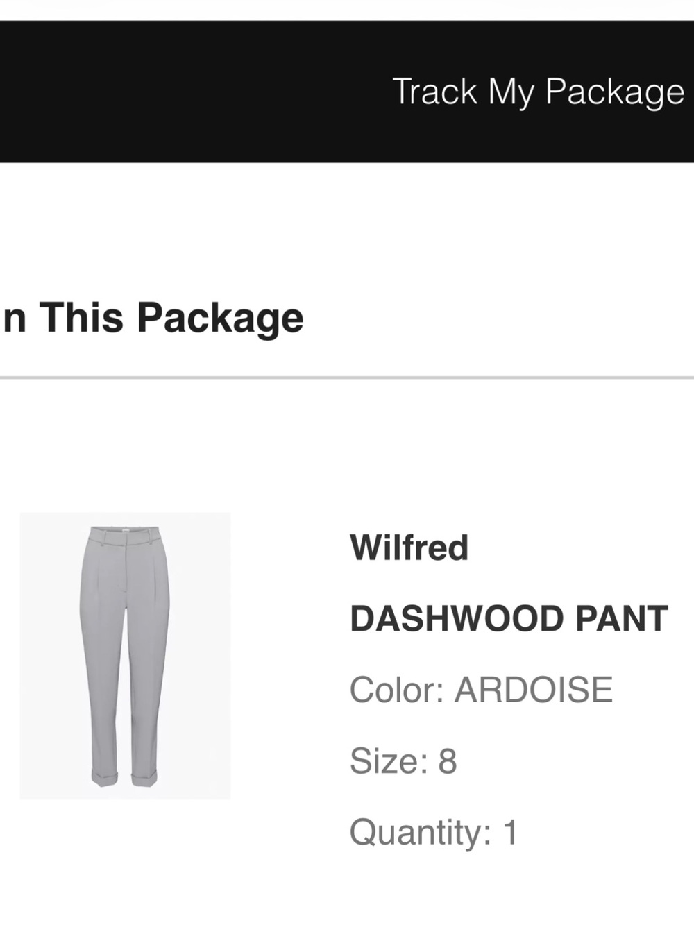 Wilfred Dashwood Pants in Ardoise Gray